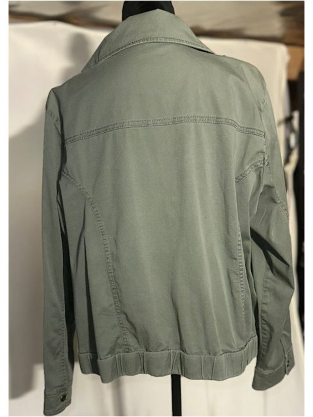 Style & Co Military-style Jacket, Green 18W - Picture 5 of 10